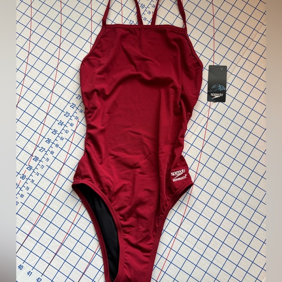 Speedo Women’s Endurance+ One-Piece Swimsuit “The One” Maroon Size 36/10 - Picture 6 of 9